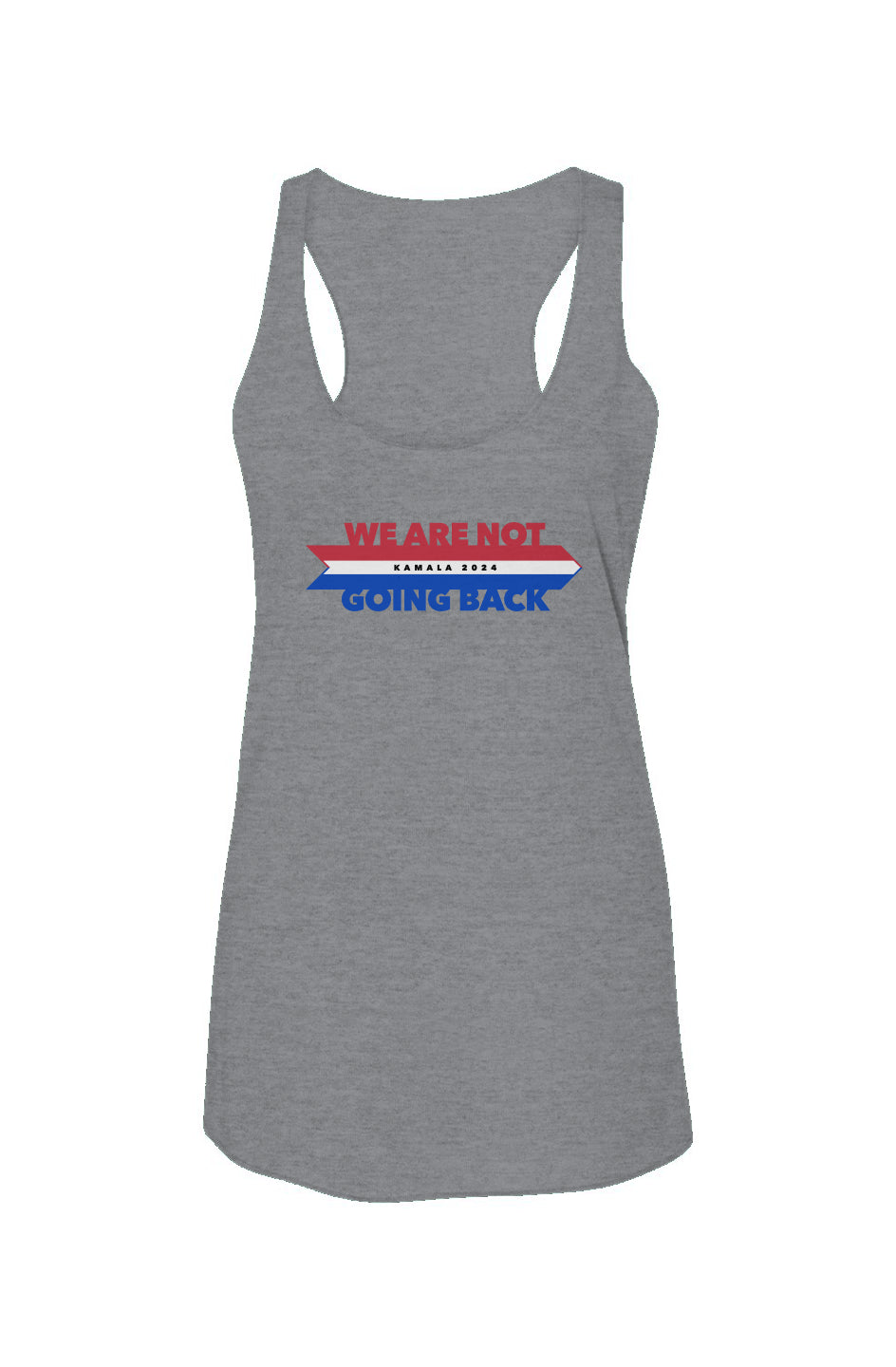 kamala not going back - triblend racerback tank