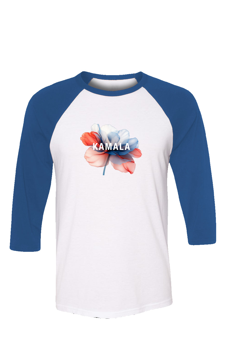 kamala flower - unisex 3/4 sleeve t-shirt