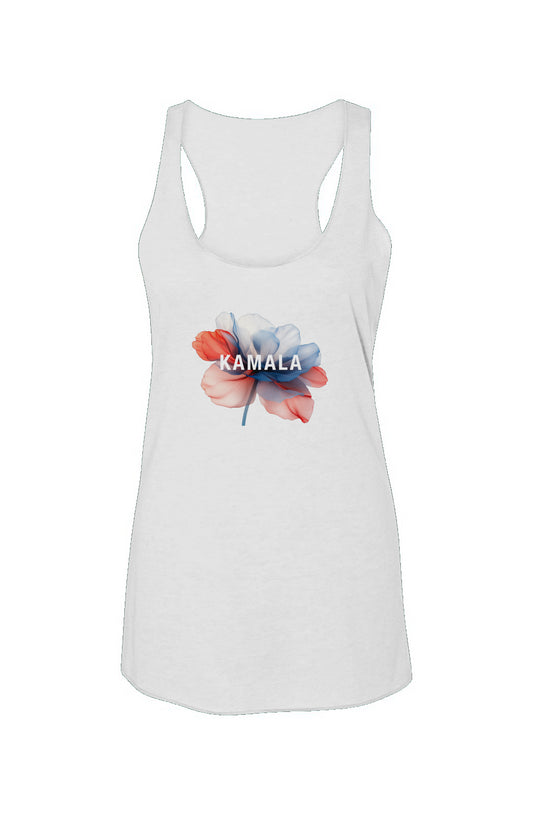 kamala flower - triblend racerback tank