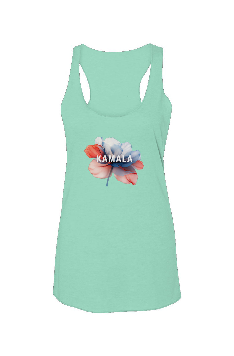 kamala flower - triblend racerback tank