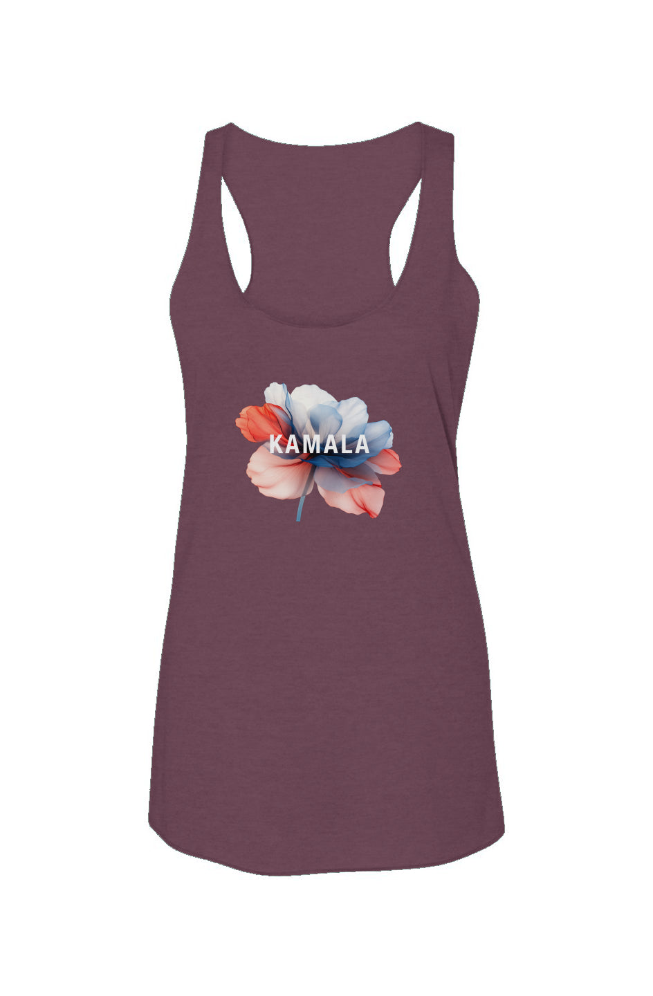 kamala flower - triblend racerback tank