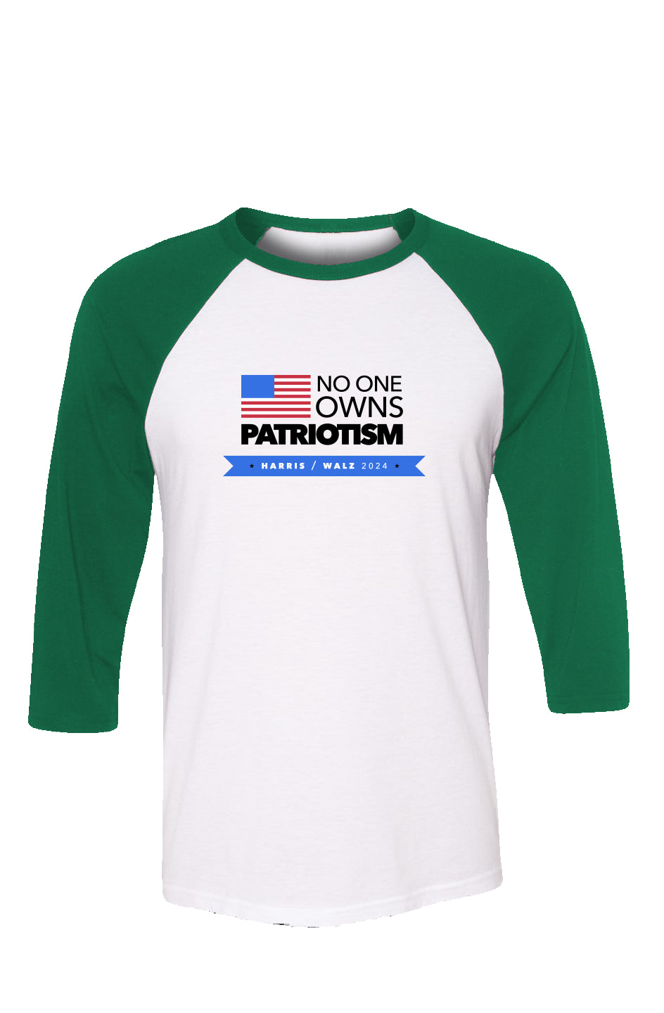 kamala patriotism - unisex 3/4 sleeve t-shirt