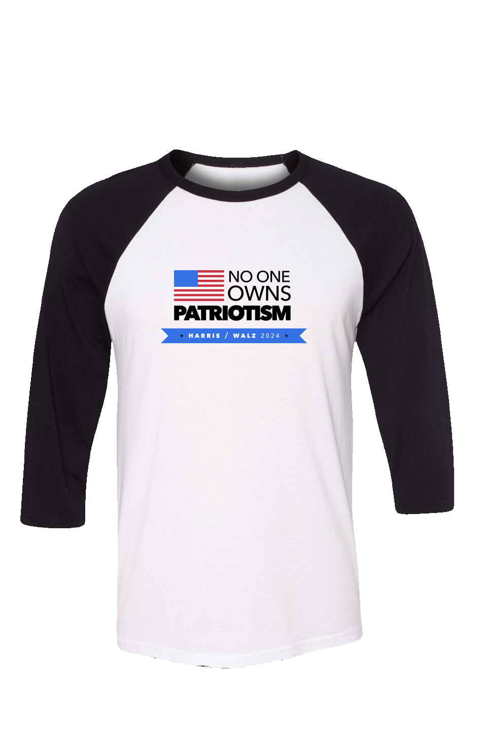 kamala patriotism - unisex 3/4 sleeve t-shirt