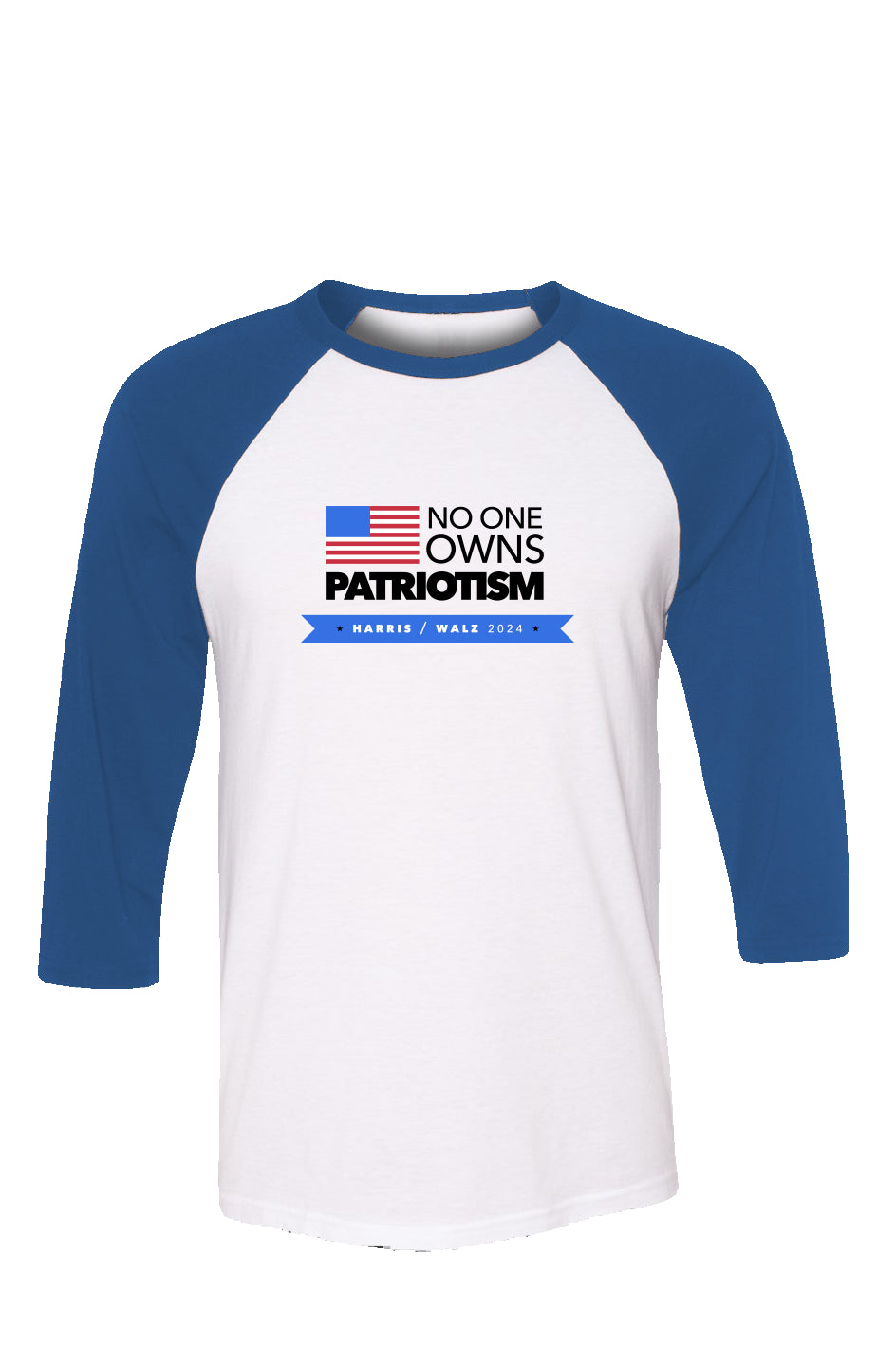 kamala patriotism - unisex 3/4 sleeve t-shirt