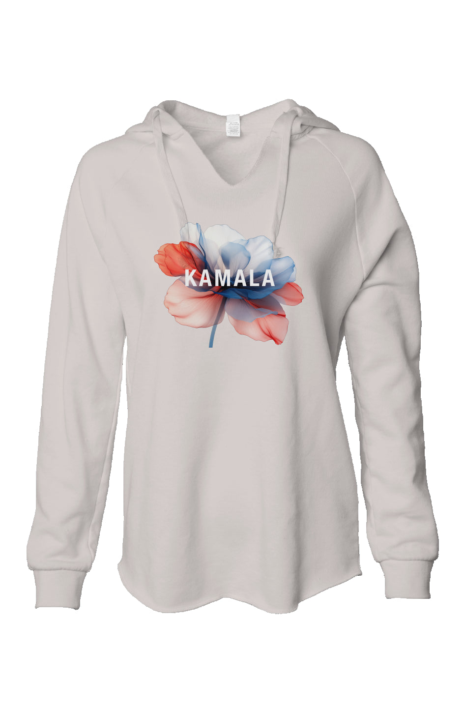 kamala flower - womens lightweight wash hoodie