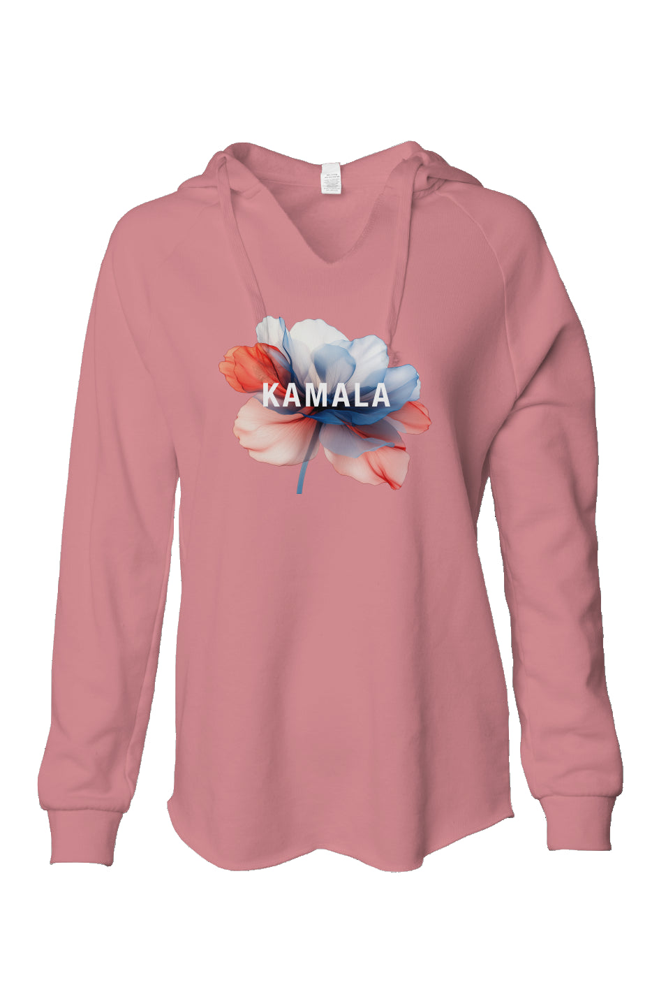 kamala flower - womens lightweight wash hoodie