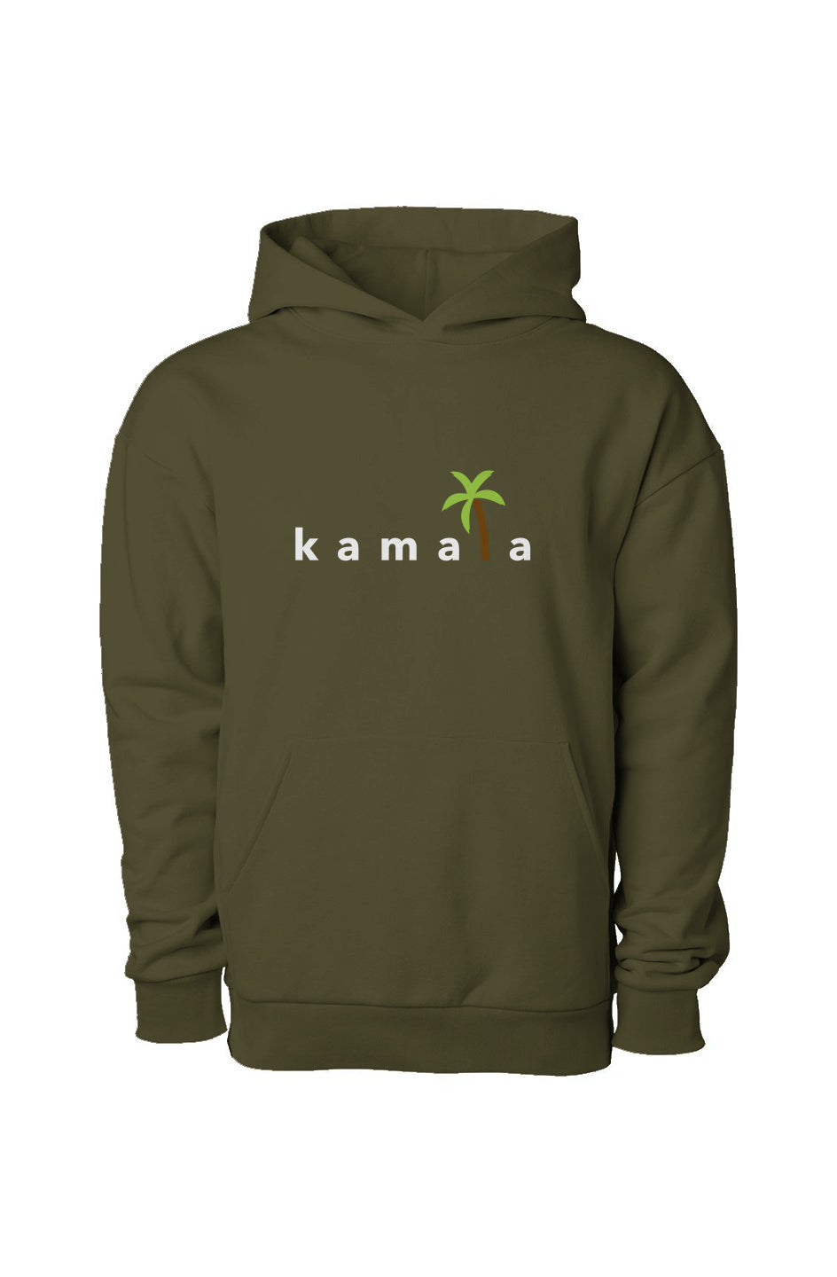 kamala coconut tree (embroidery) - avenue midweight hooded sweatshirt