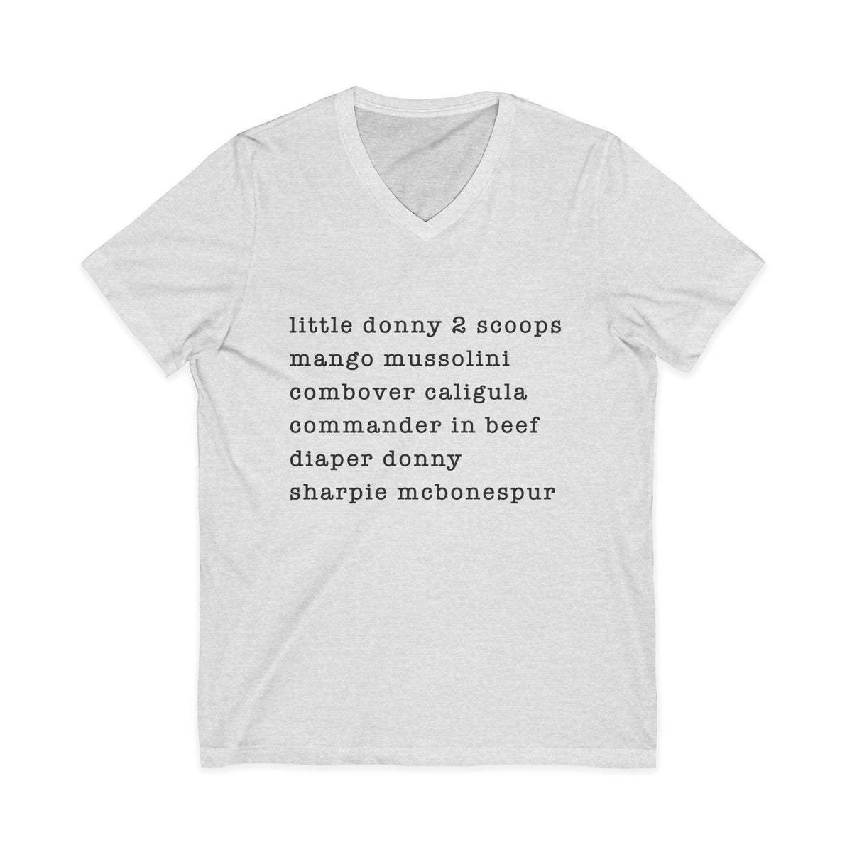 nicknames - unisex v-neck t-shirt