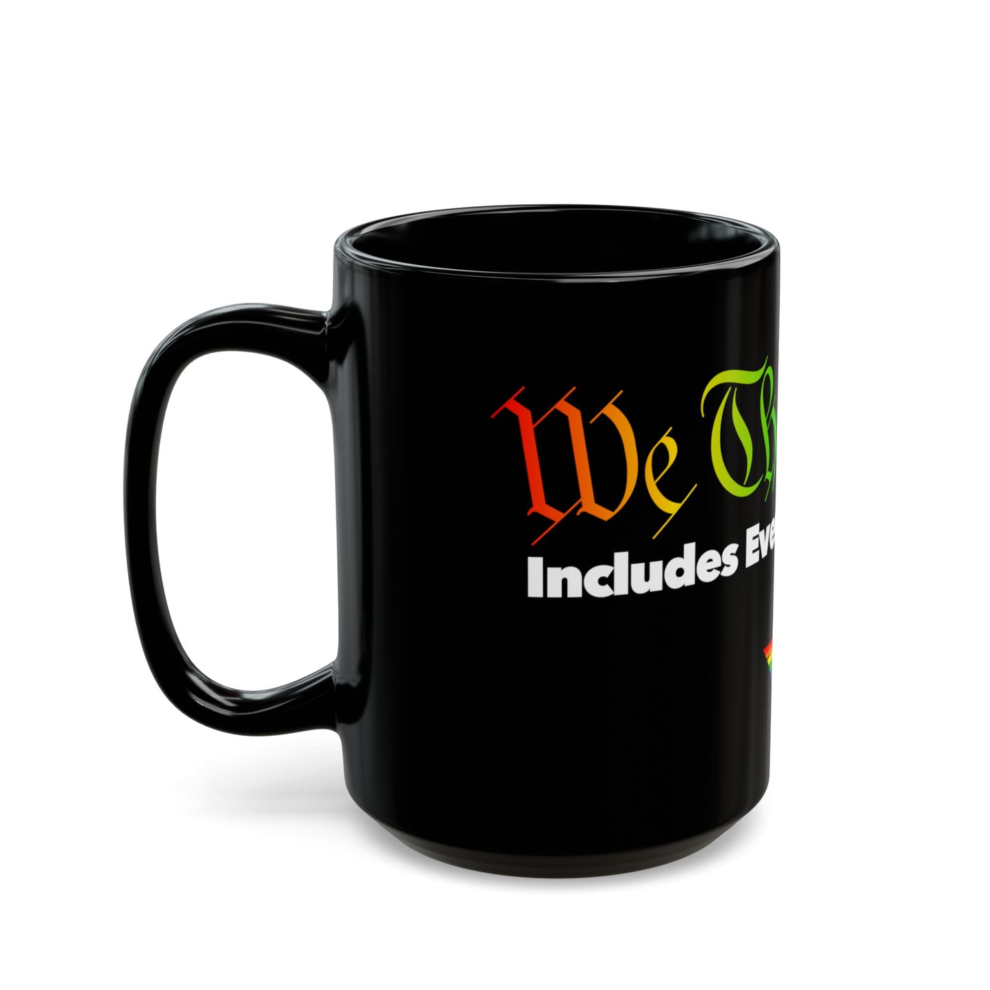 15oz ceramic mug (black) - we the people