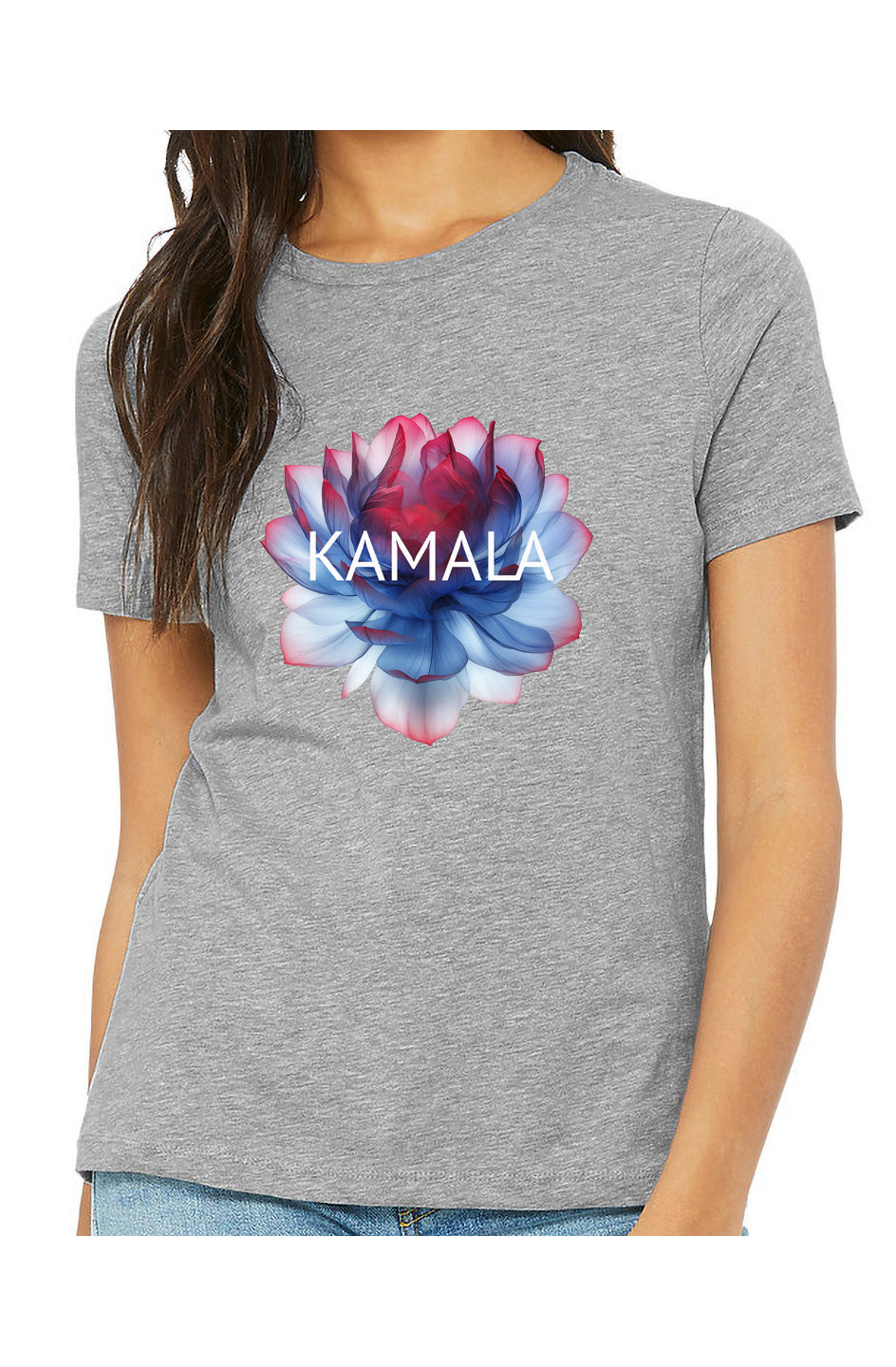 kamala flower 2 - womens relaxed fitted shirt