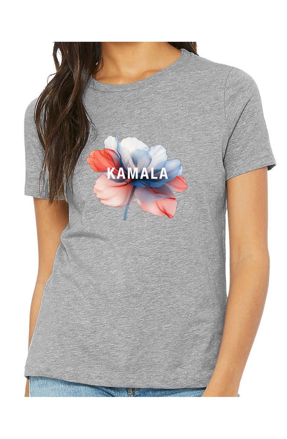 kamala flower - womens relaxed fitted shirt