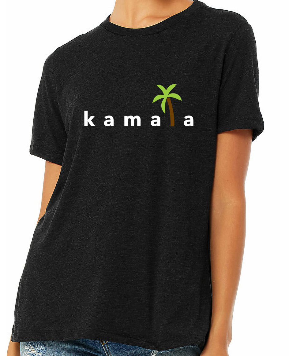 kamala coconut tree - womens relaxed fitted shirt