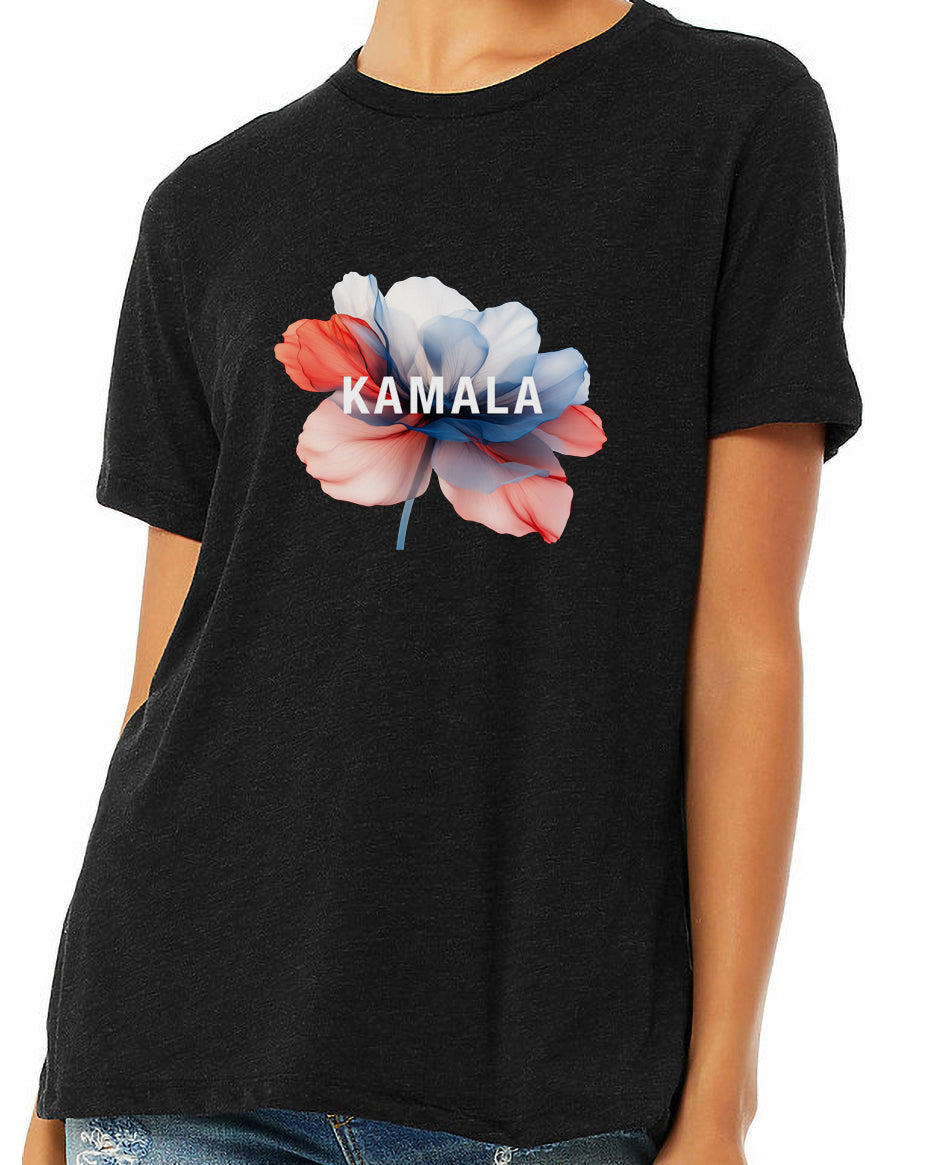 kamala flower - womens relaxed fitted shirt