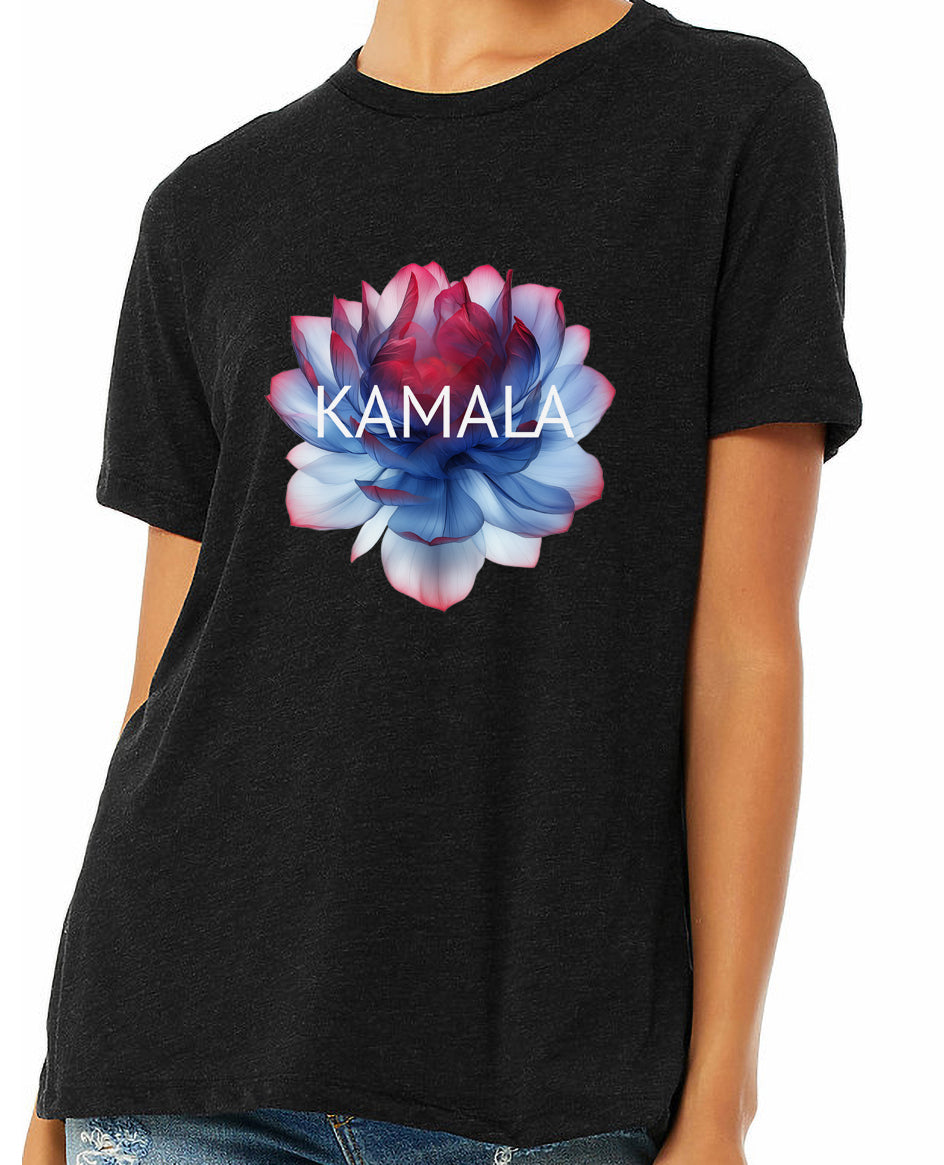 kamala flower 2 - womens relaxed fitted shirt