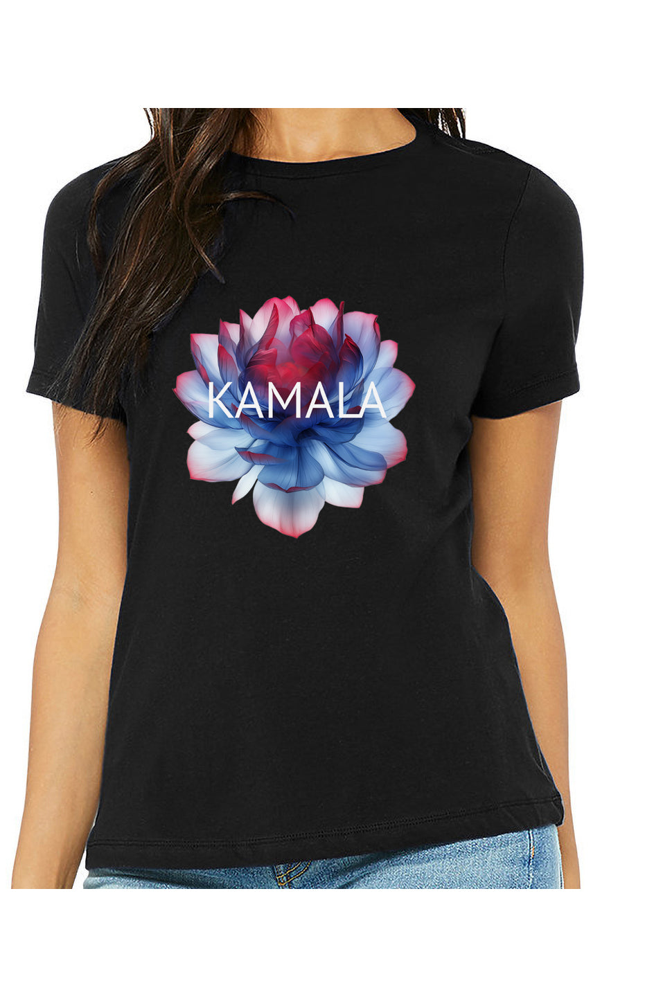 kamala flower 2 - womens relaxed fitted shirt