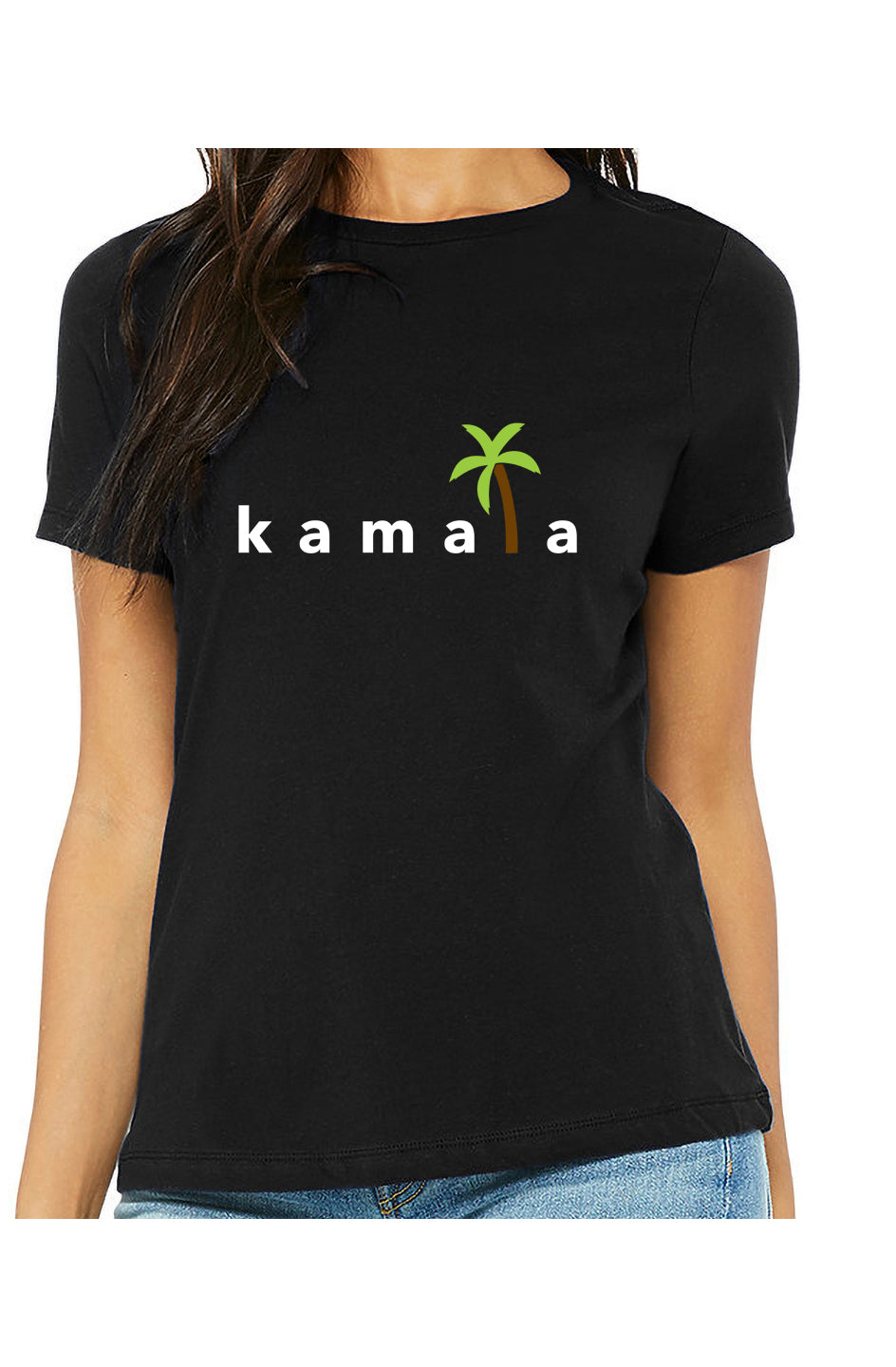 kamala coconut tree - womens relaxed fitted shirt