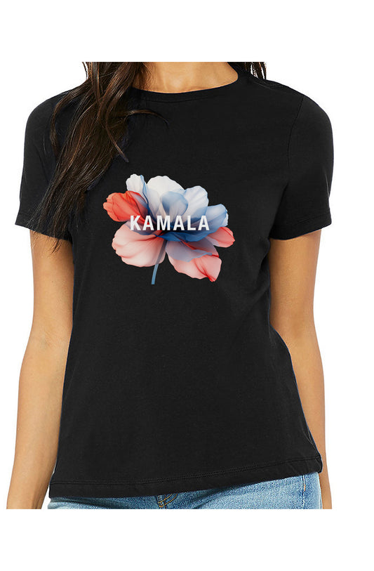 kamala flower - womens relaxed fitted shirt