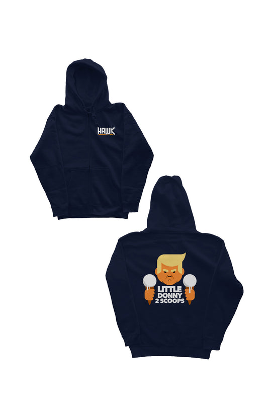 little donny 2 scoops - unisex heavyweight zip hoodie