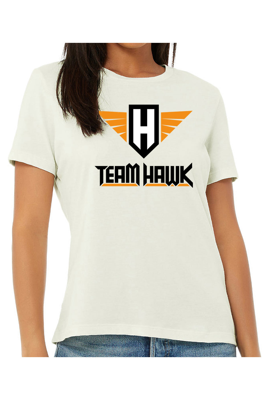 team hawk w/logo - womens relaxed fitted t-shirt