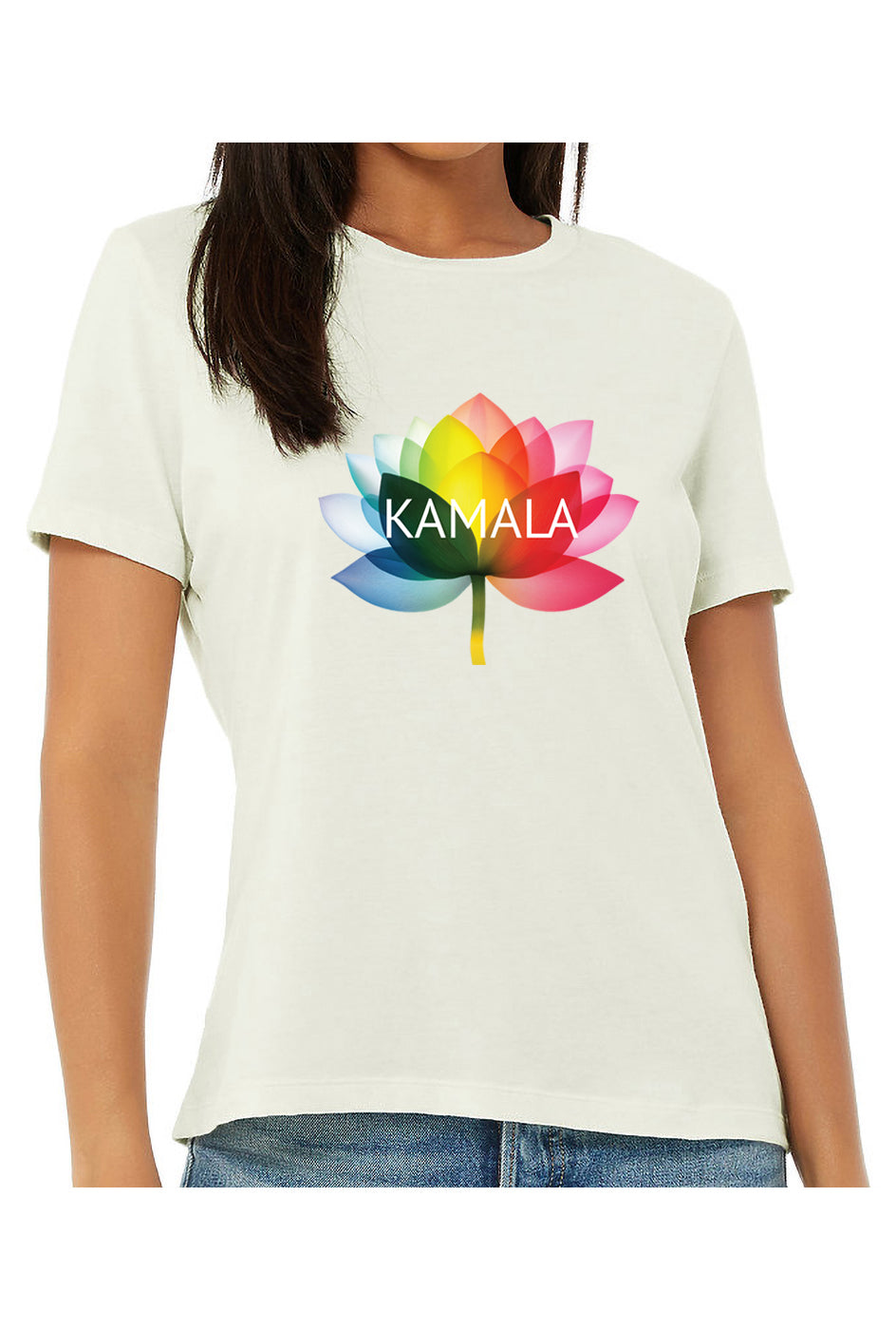 kamala flower equality - womens relaxed fitted shirt