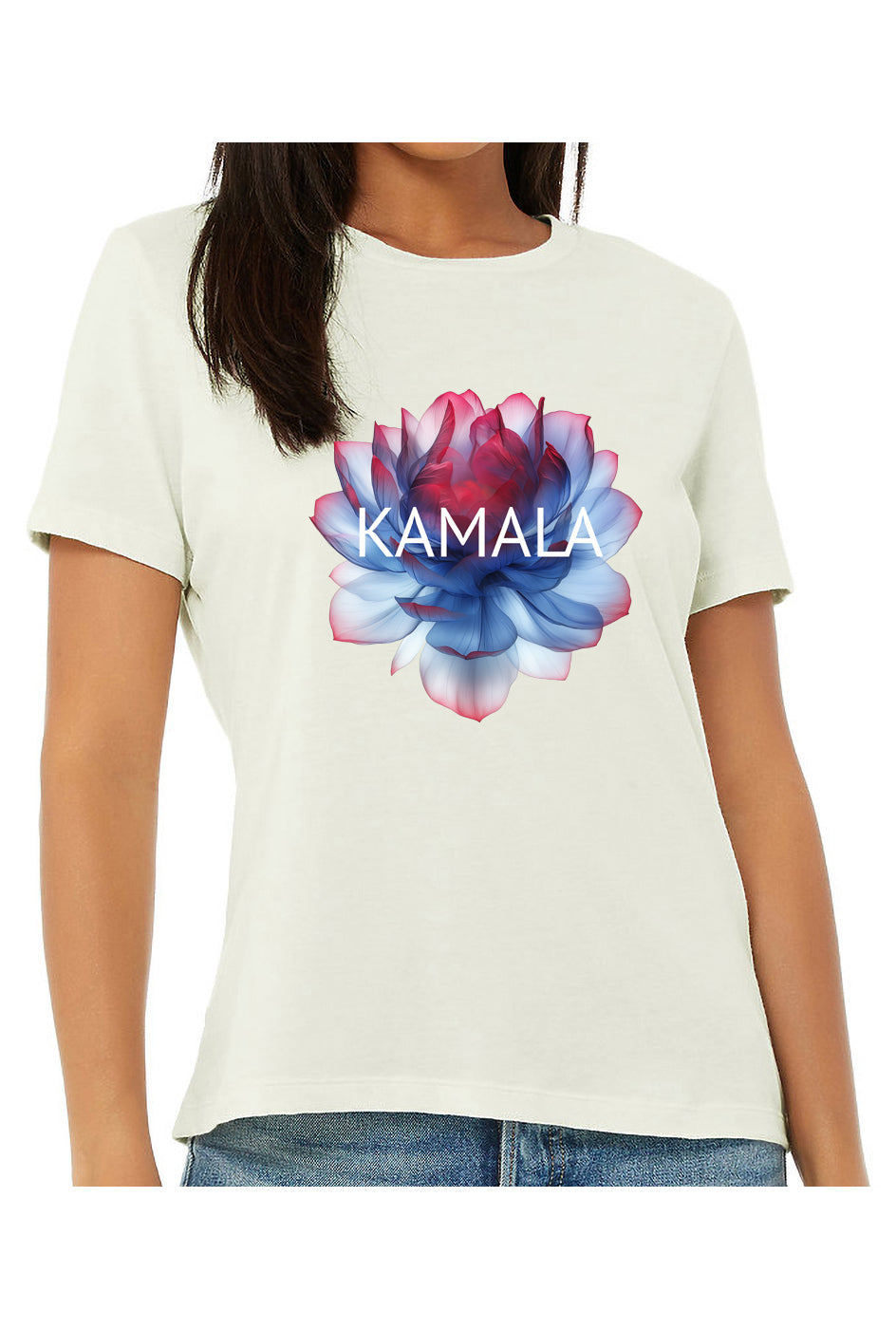 kamala flower 2 - womens relaxed fitted shirt