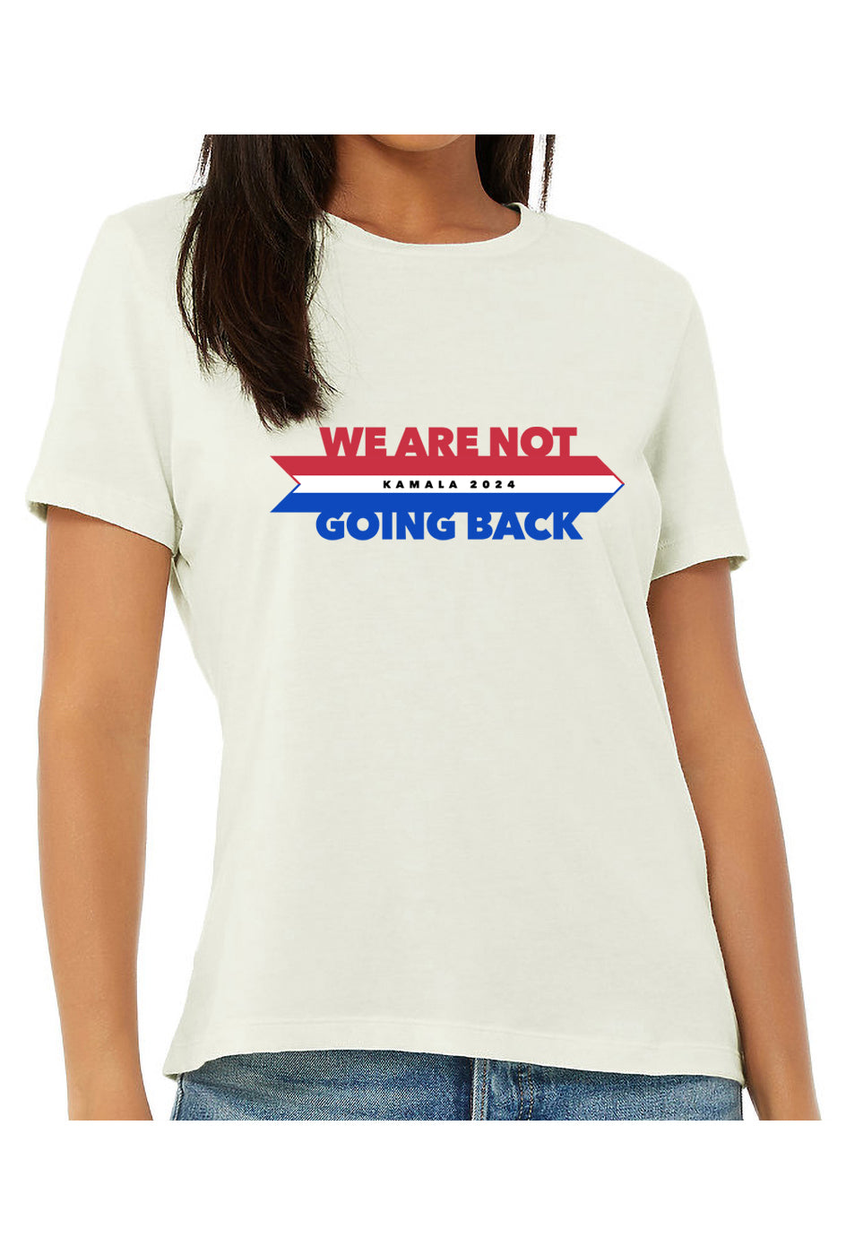 kamala not going back - womens relaxed fitted shirt