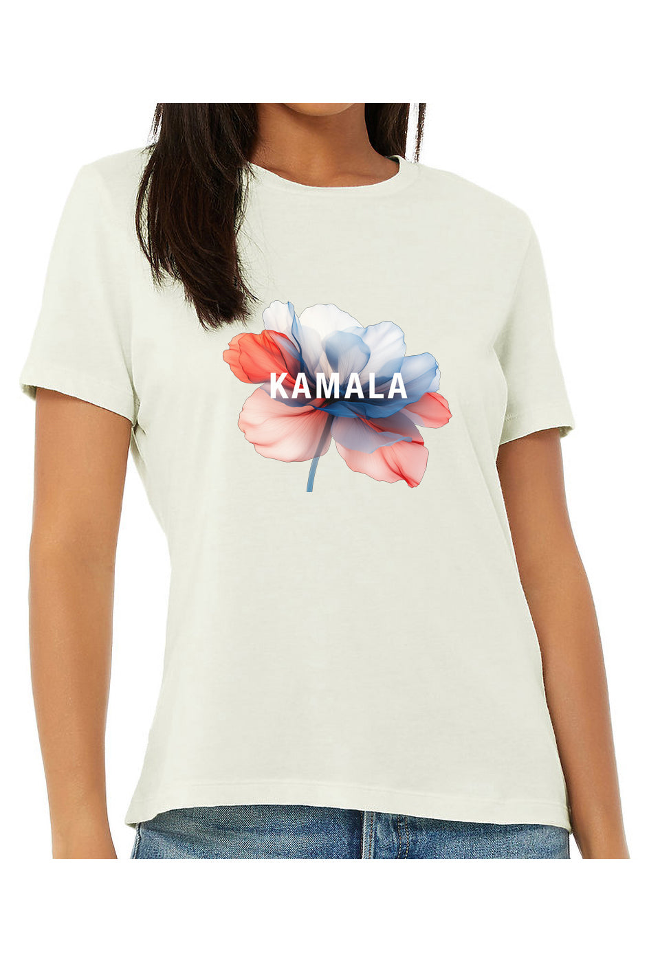 kamala flower - womens relaxed fitted shirt