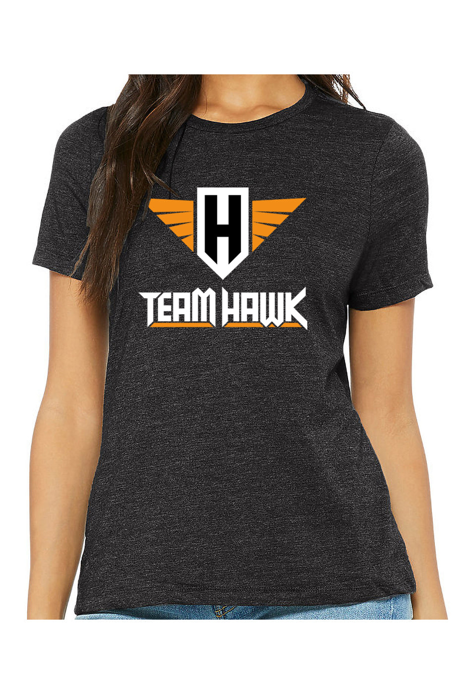 team hawk w/logo - womens relaxed fitted t-shirt