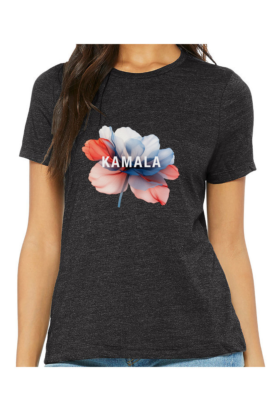 kamala flower - womens relaxed fitted shirt