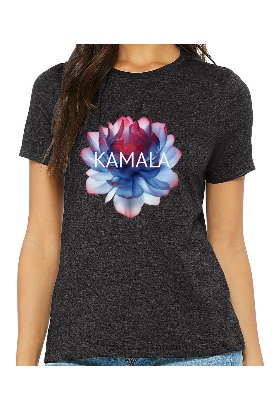 kamala flower 2 - womens relaxed fitted shirt