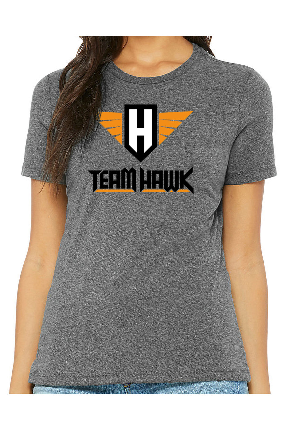 team hawk w/logo - womens relaxed fitted t-shirt