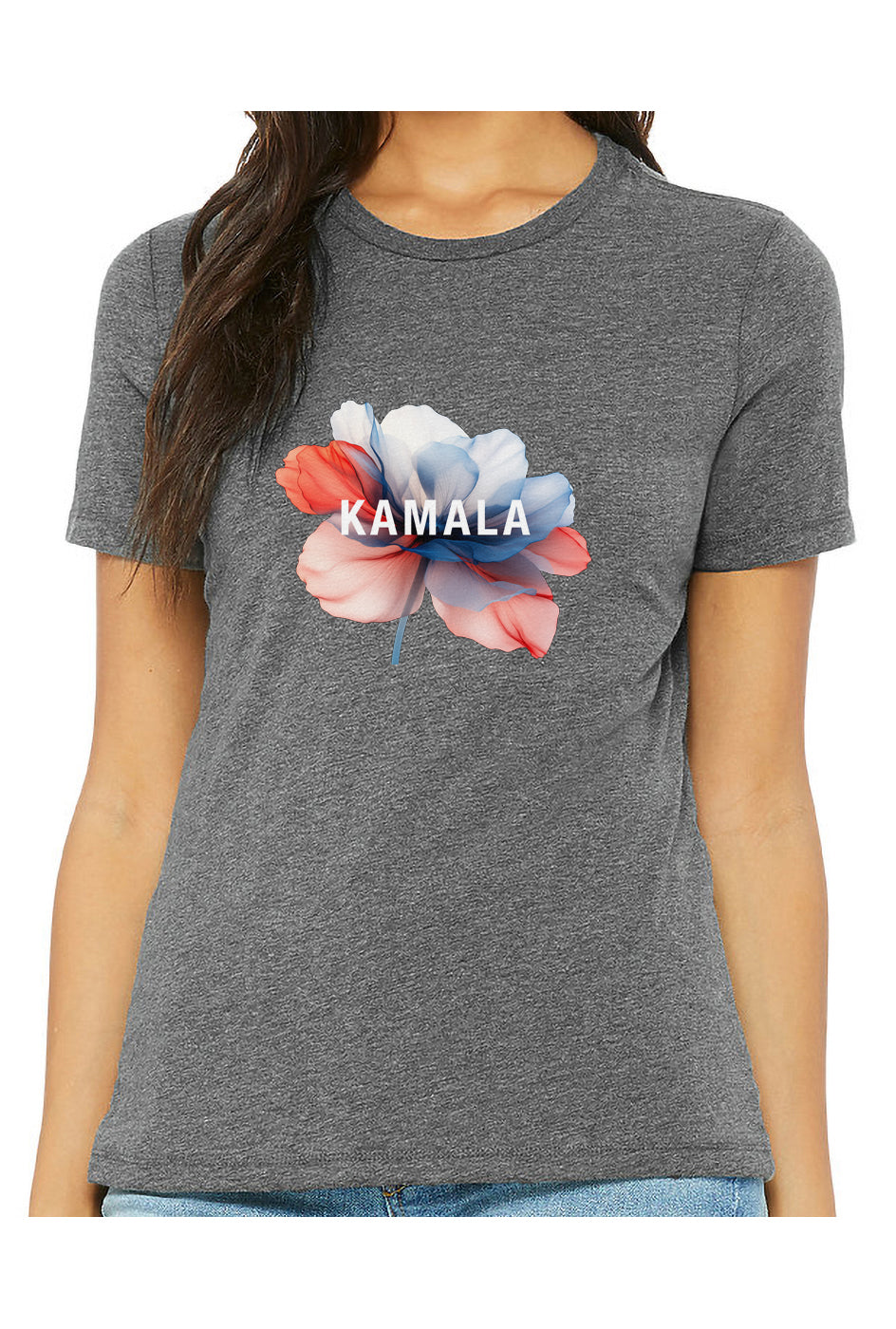 kamala flower - womens relaxed fitted shirt