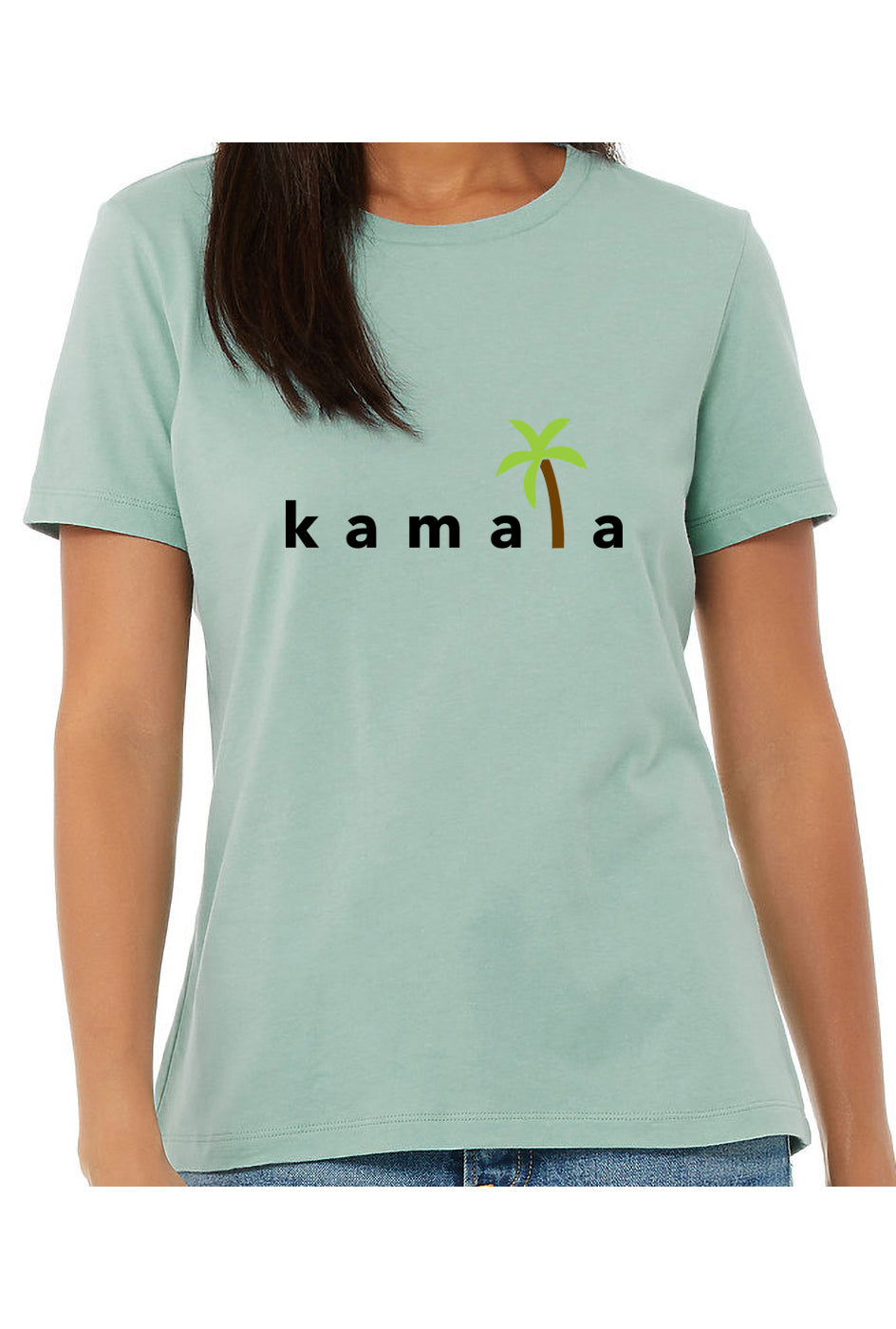 kamala coconut tree - womens relaxed fitted shirt