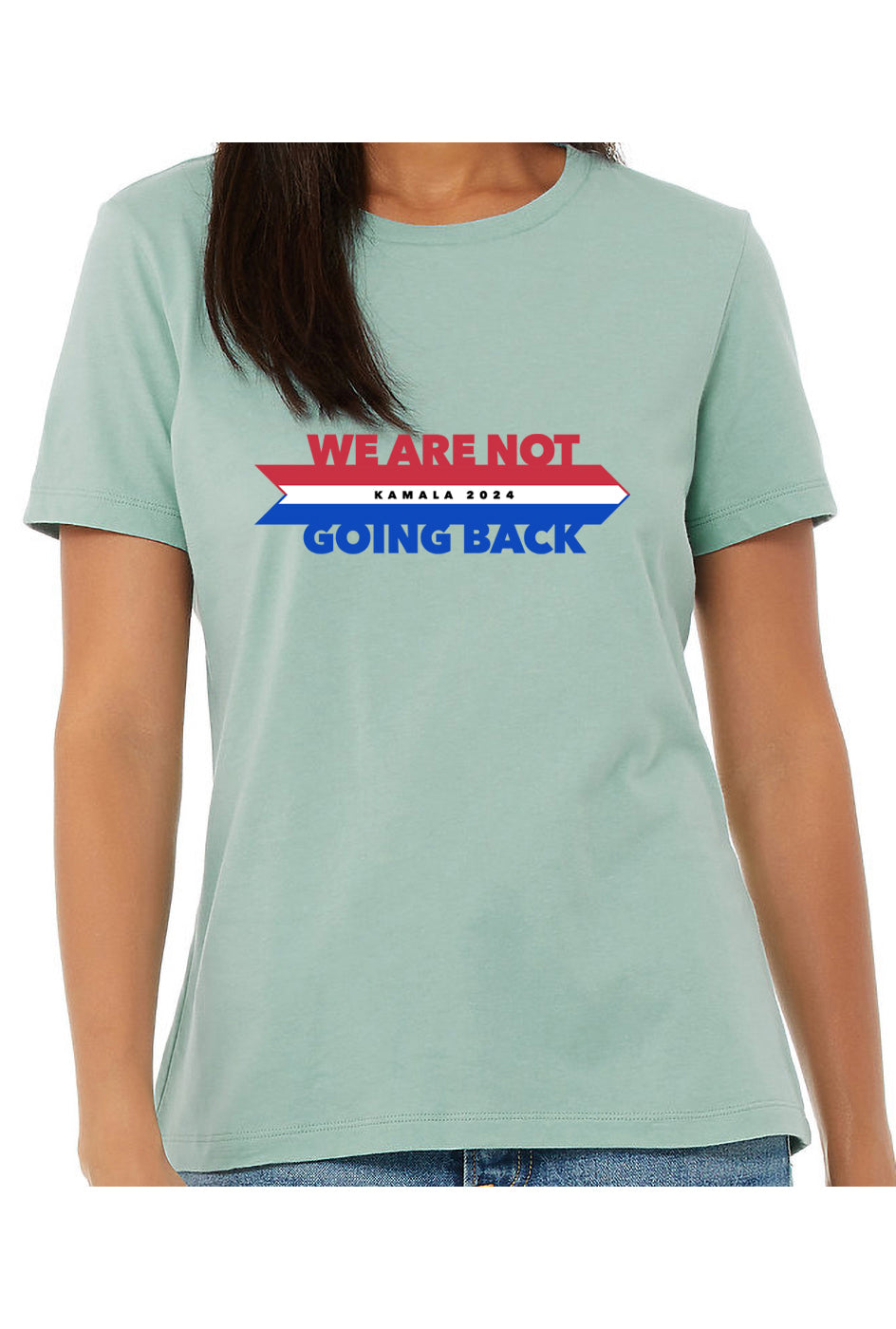 kamala not going back - womens relaxed fitted shirt