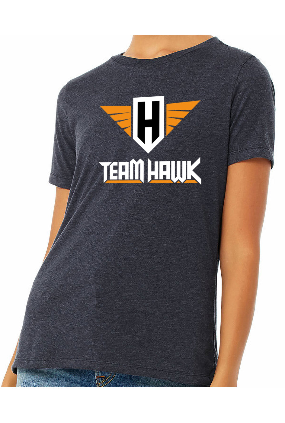 team hawk w/logo - womens relaxed fitted t-shirt