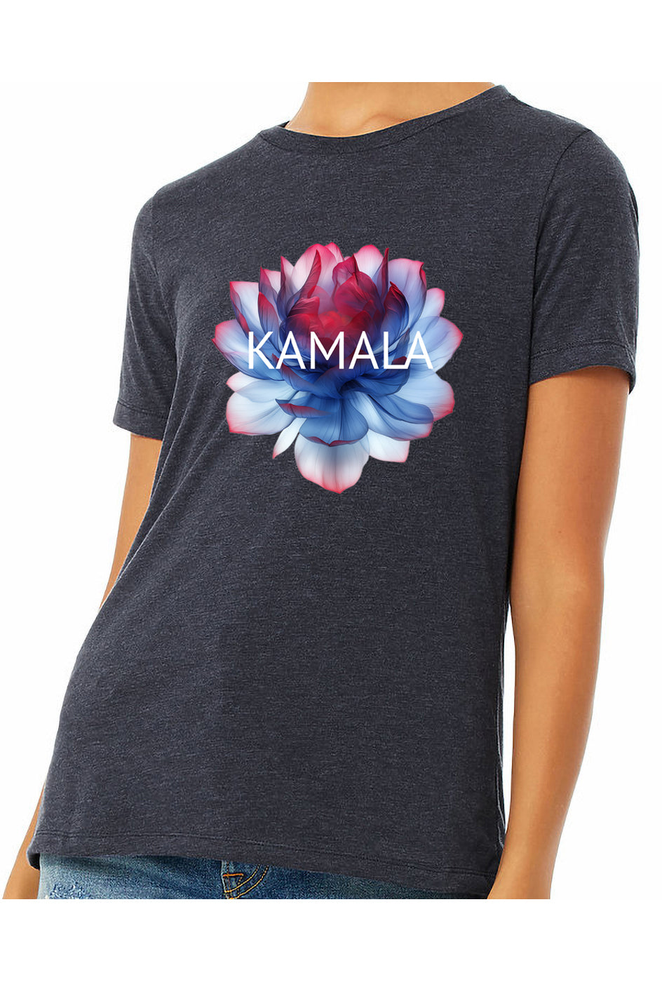 kamala flower 2 - womens relaxed fitted shirt