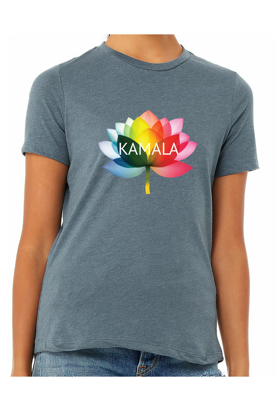 kamala flower equality - womens relaxed fitted shirt