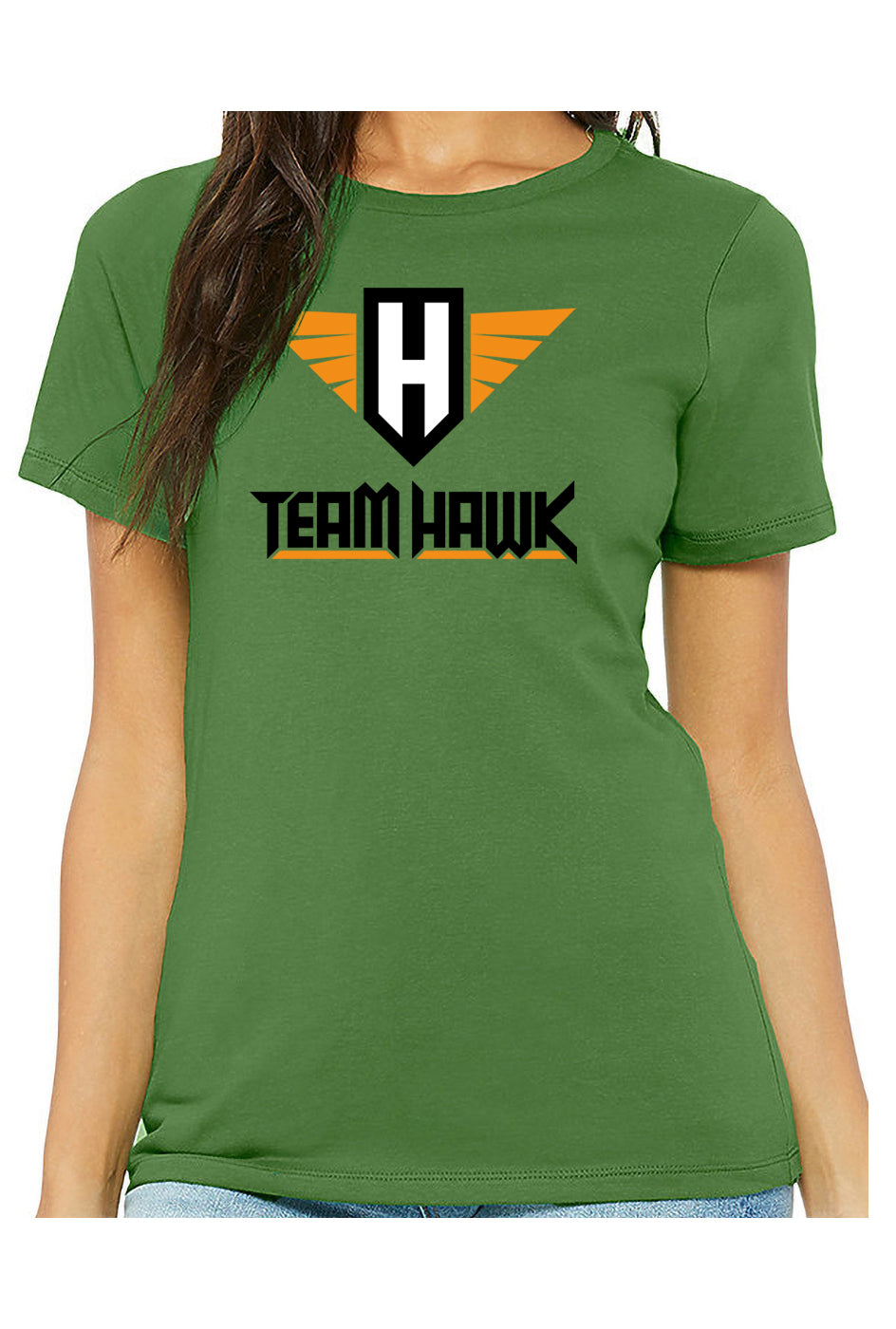 team hawk w/logo - womens relaxed fitted t-shirt