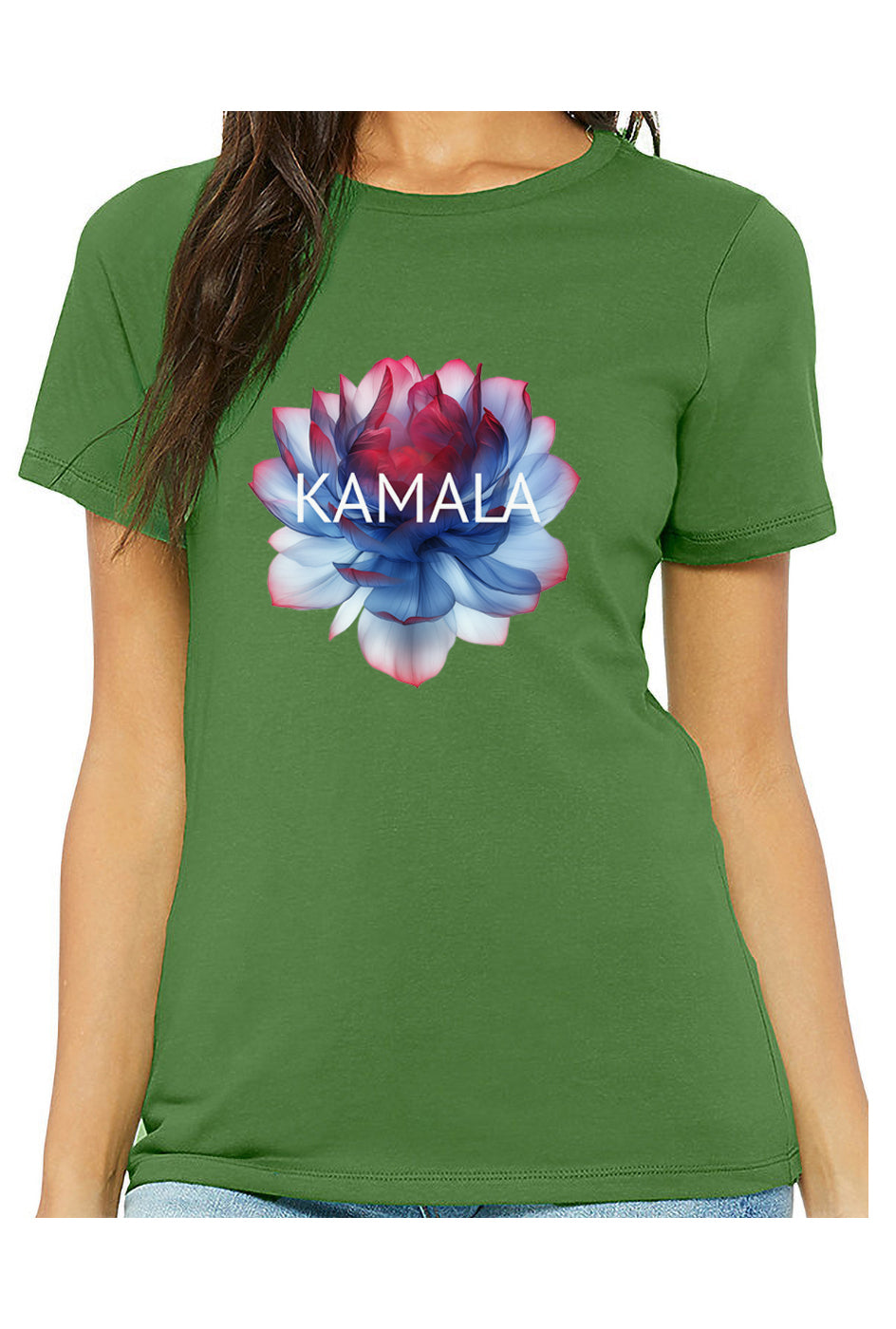 kamala flower 2 - womens relaxed fitted shirt