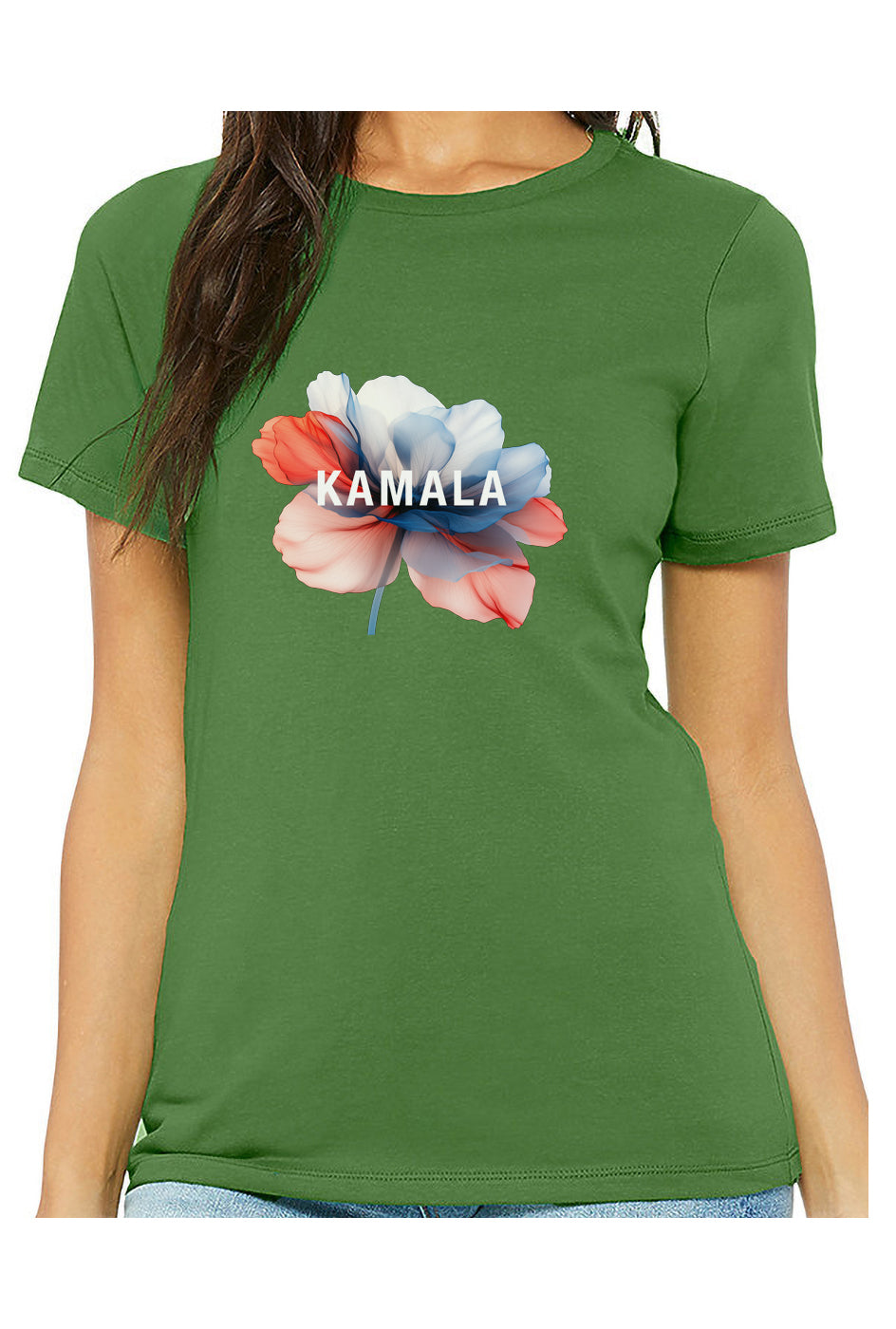 kamala flower - womens relaxed fitted shirt