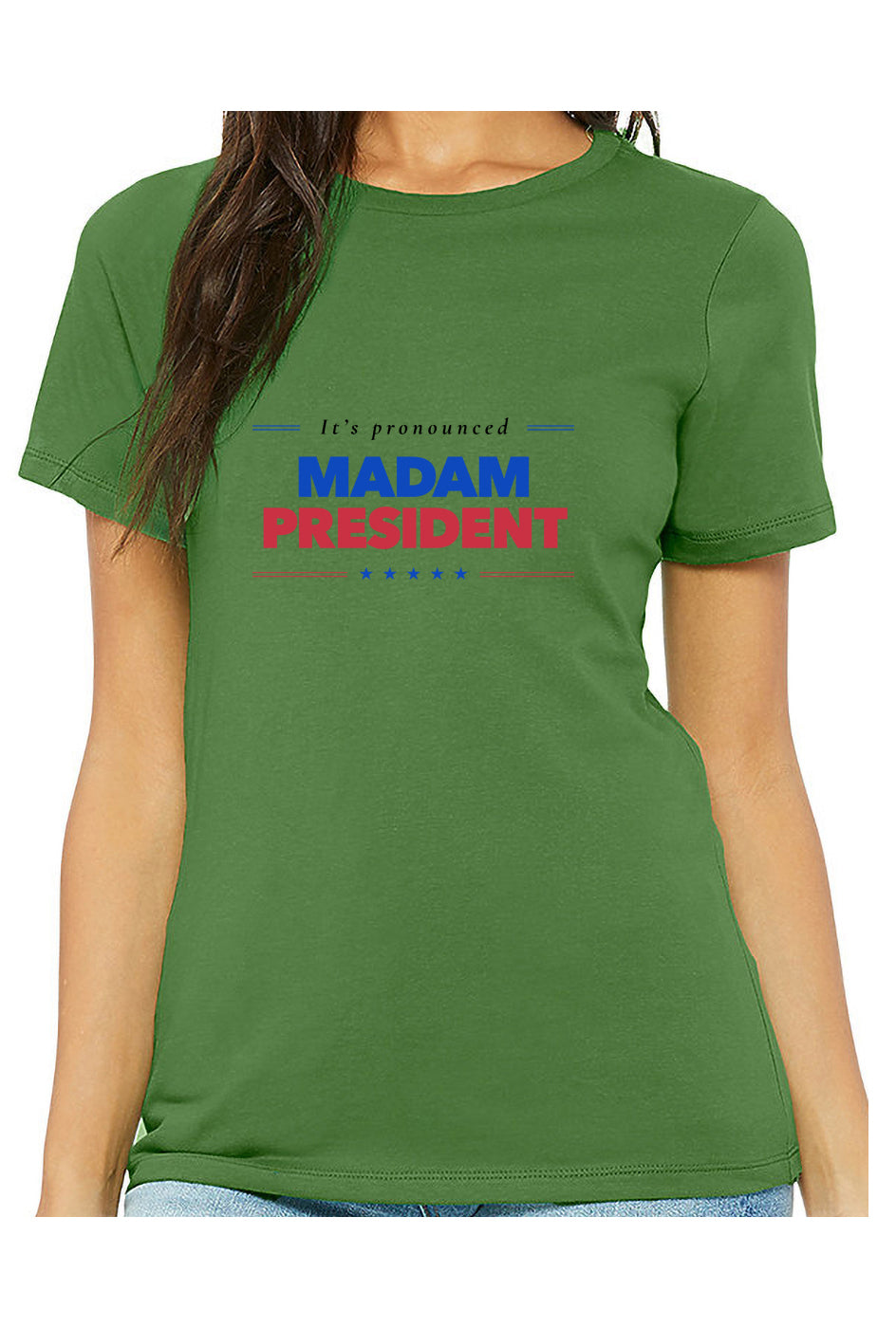 kamala madam president - womens relaxed fitted shirt