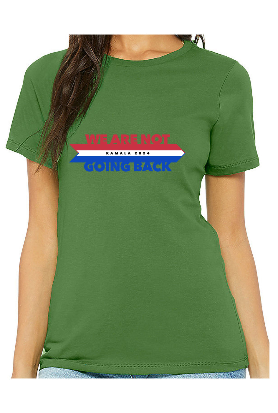 kamala not going back - womens relaxed fitted shirt