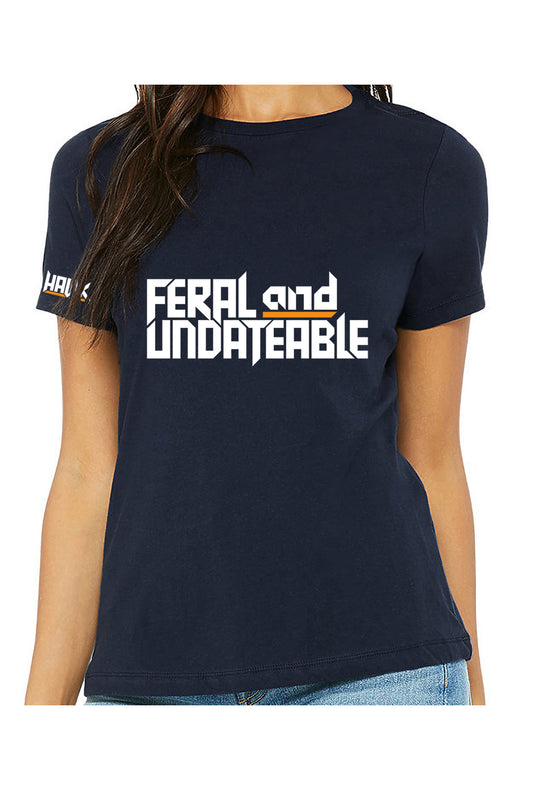 feral & undateable - womens relaxed fitted t-shirt