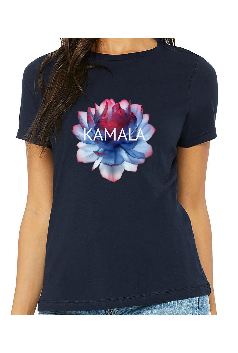 kamala flower 2 - womens relaxed fitted shirt