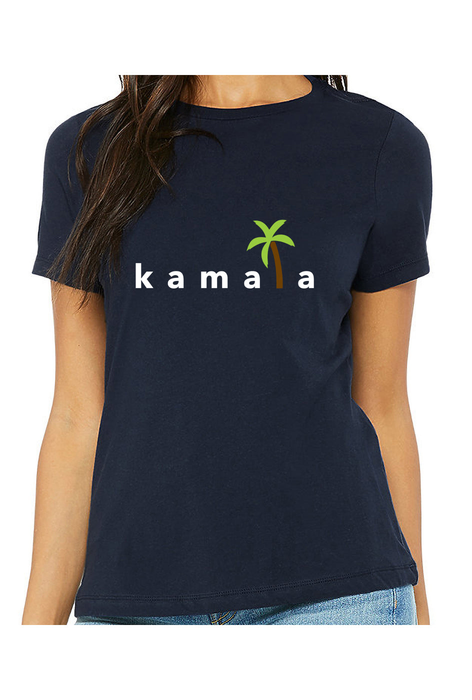 kamala coconut tree - womens relaxed fitted shirt