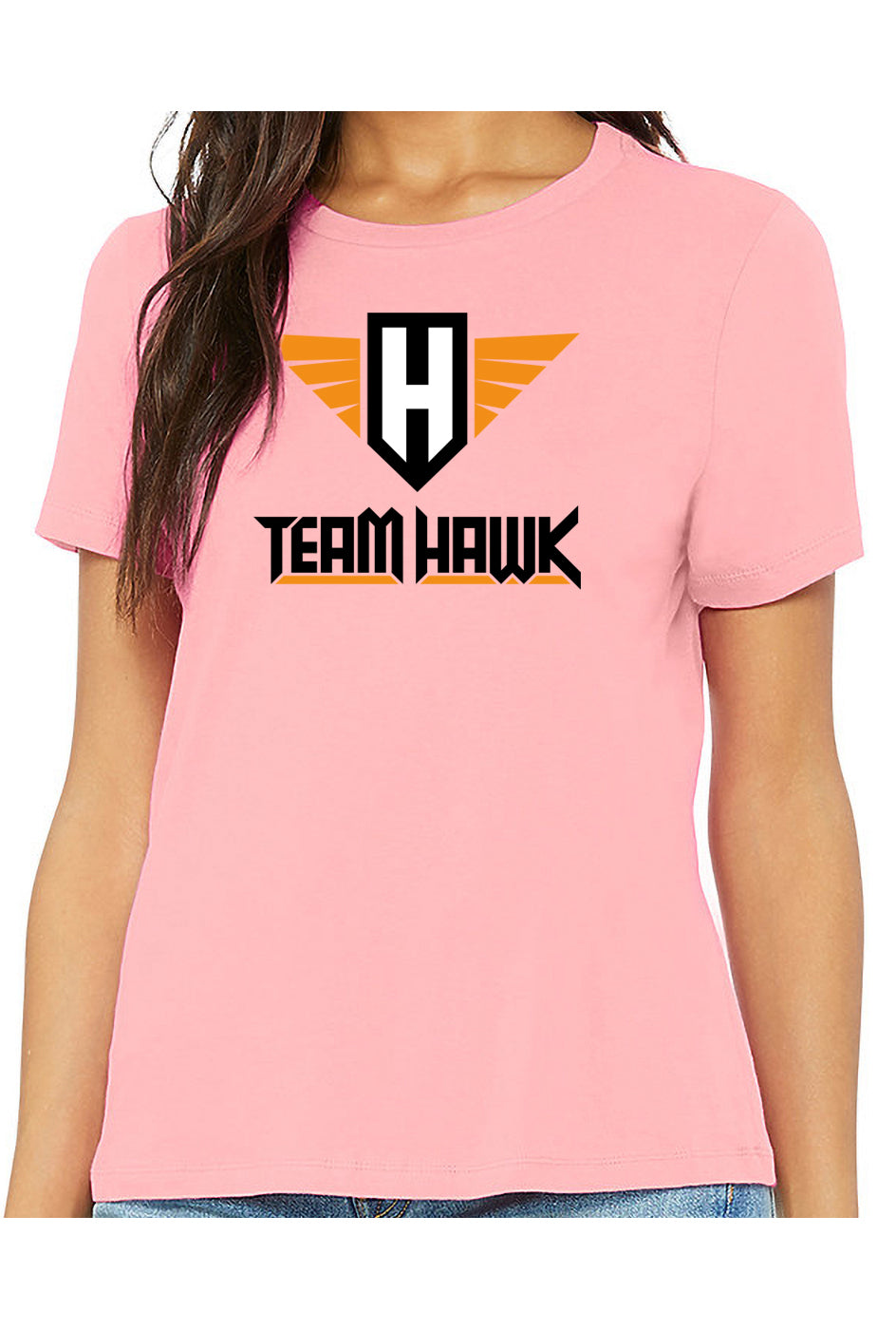 team hawk w/logo - womens relaxed fitted t-shirt