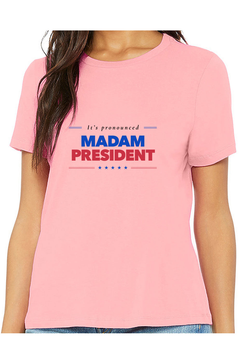 kamala madam president - womens relaxed fitted shirt