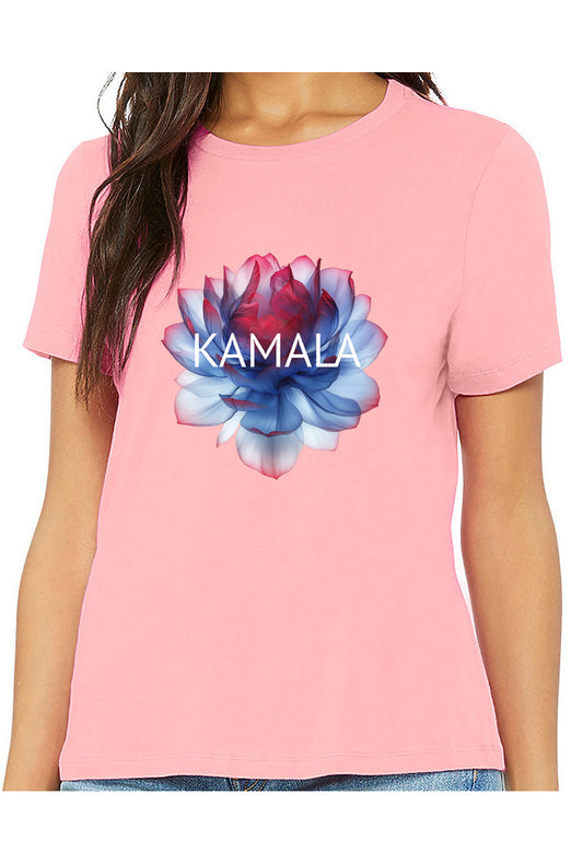 kamala flower 2 - womens relaxed fitted shirt