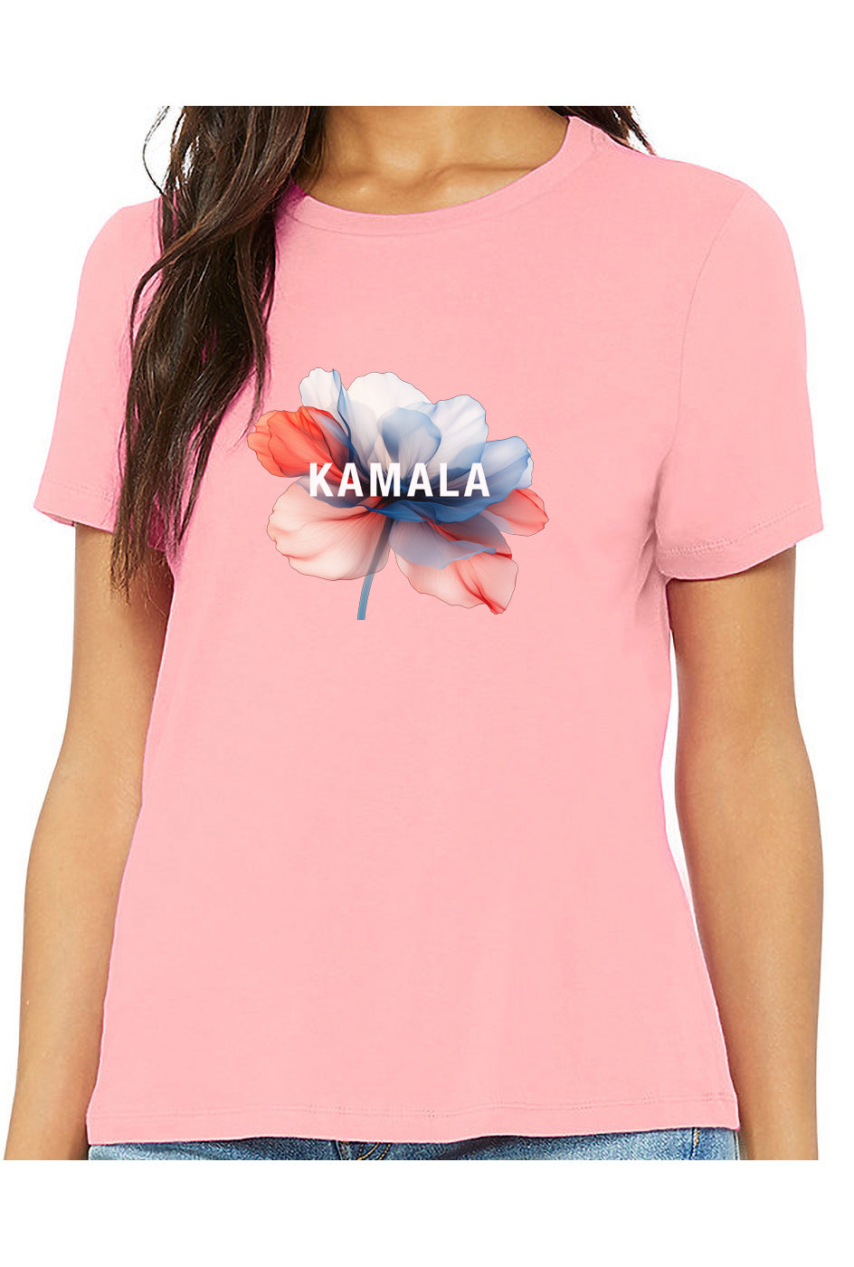 kamala flower - womens relaxed fitted shirt