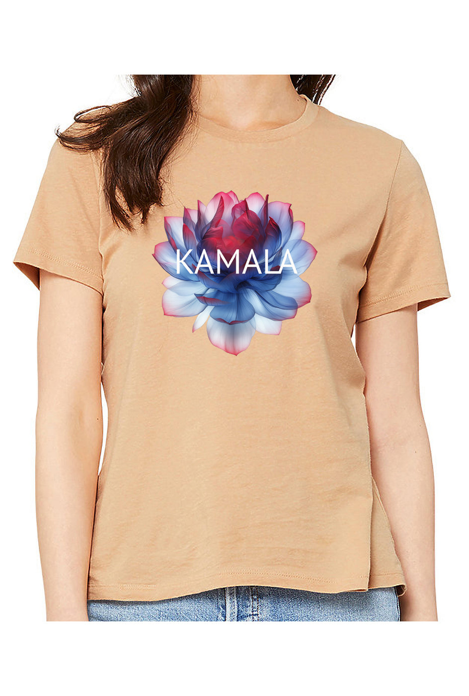 kamala flower 2 - womens relaxed fitted shirt